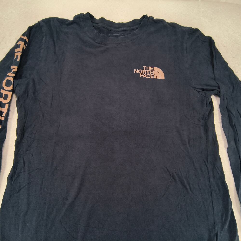 The North Face Casual Crew Neck Long Sleeve Shirt Mens Size Medium M Navy